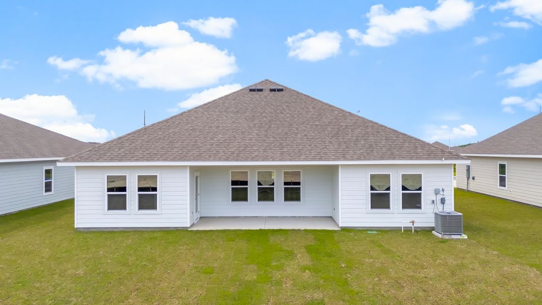 Representative exterior photo of a completed home built from the The Victoria by D.R. Horton in Liberty, Panama City, FL (Image 19).