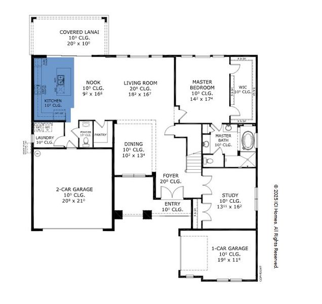 2D floor plan layout for the Brooke - Regency Series | 70' Wide Lots by ICI Homes in Courtney Grove, St. Augustine, FL (Image 5). 2D floor plan layout for the Brooke - Regency Series | 70' Wide Lots by ICI Homes in Courtney Grove, St. Augustine, FL (Image 5).