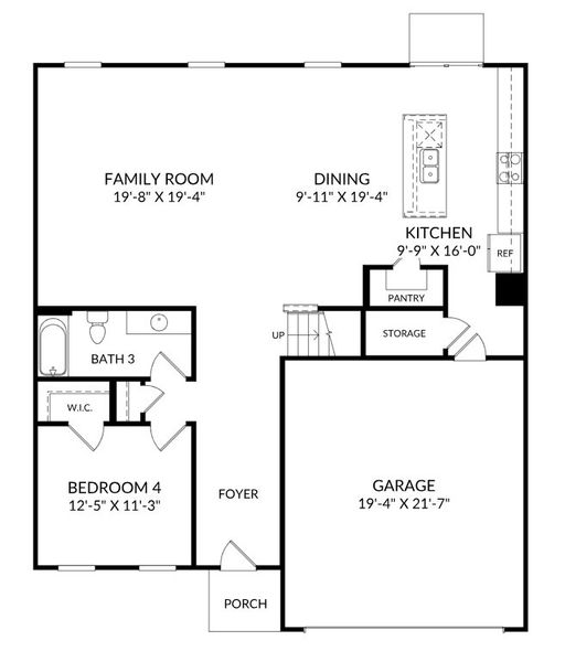 2D floor plan layout for the The Lambert by Stanley Martin Homes in Stratford, Denver, NC (Image 3). 2D floor plan layout for the The Lambert by Stanley Martin Homes in Stratford, Denver, NC (Image 3).