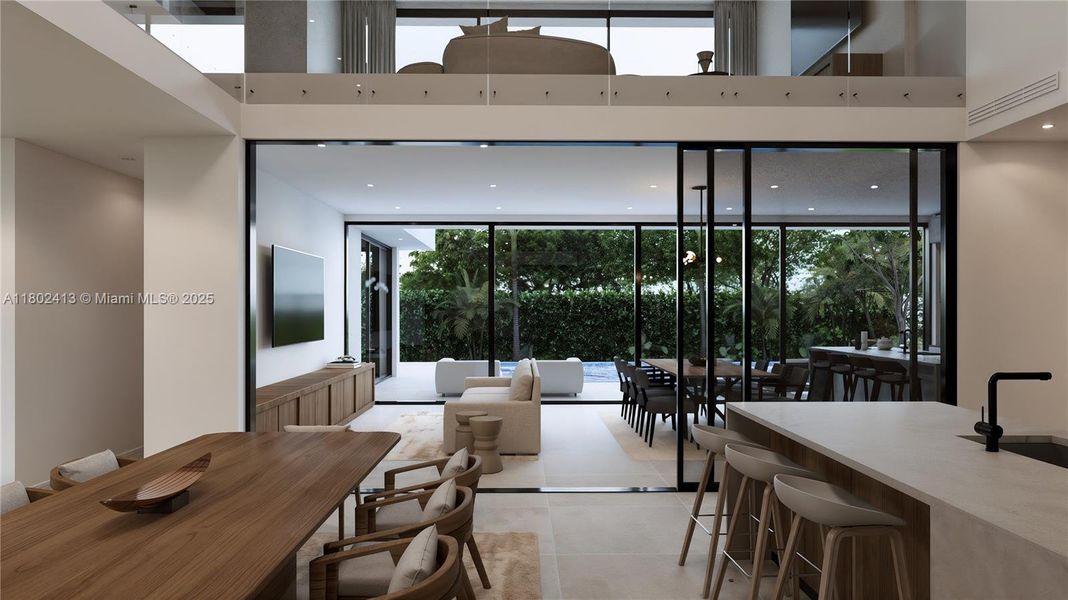 Furnished interior view inside a new home in , Miami (Image 8). Furnished interior view inside a new home in , Miami (Image 8).