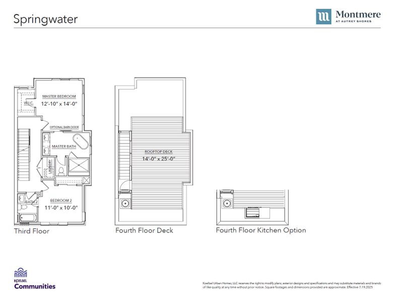 2D floor plan layout for the F by Koelbel and Company in Montmere at Autrey Shores, Superior, CO (Image 3).