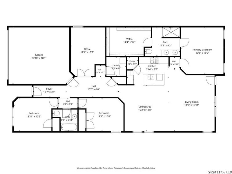 2D floor plan layout of this home in Navarro Ranch, Seguin, TX (Image 4).