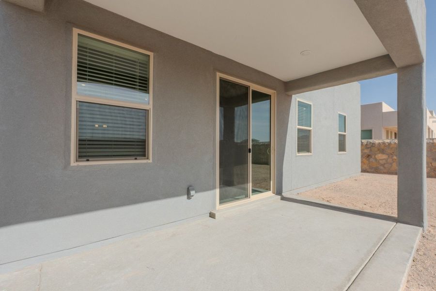 Exterior details and patio area of a home in Paseo Del Este, El Paso (Image 21).