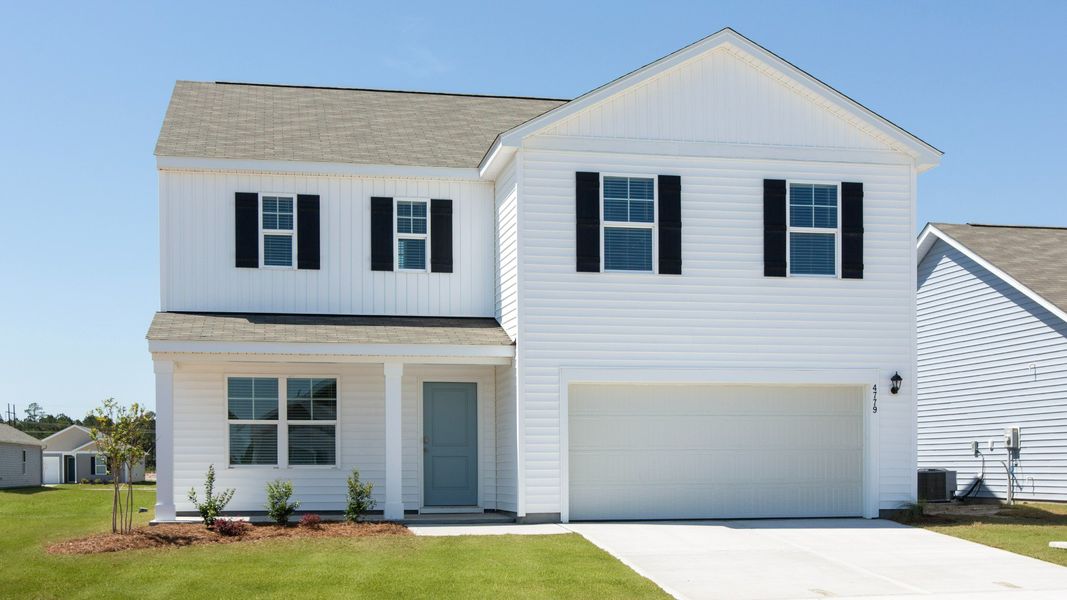 Front exterior of a home in the Stella Bluffs community, located in Stella, NC (Image 4). Front exterior of a home in the Stella Bluffs community, located in Stella, NC (Image 4).