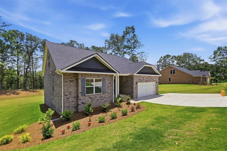 Front exterior of a new home in Tuscany Hills, Douglasville, GA, highlighting curb appeal (Image 20). Front exterior of a new home in Tuscany Hills, Douglasville, GA, highlighting curb appeal (Image 20).
