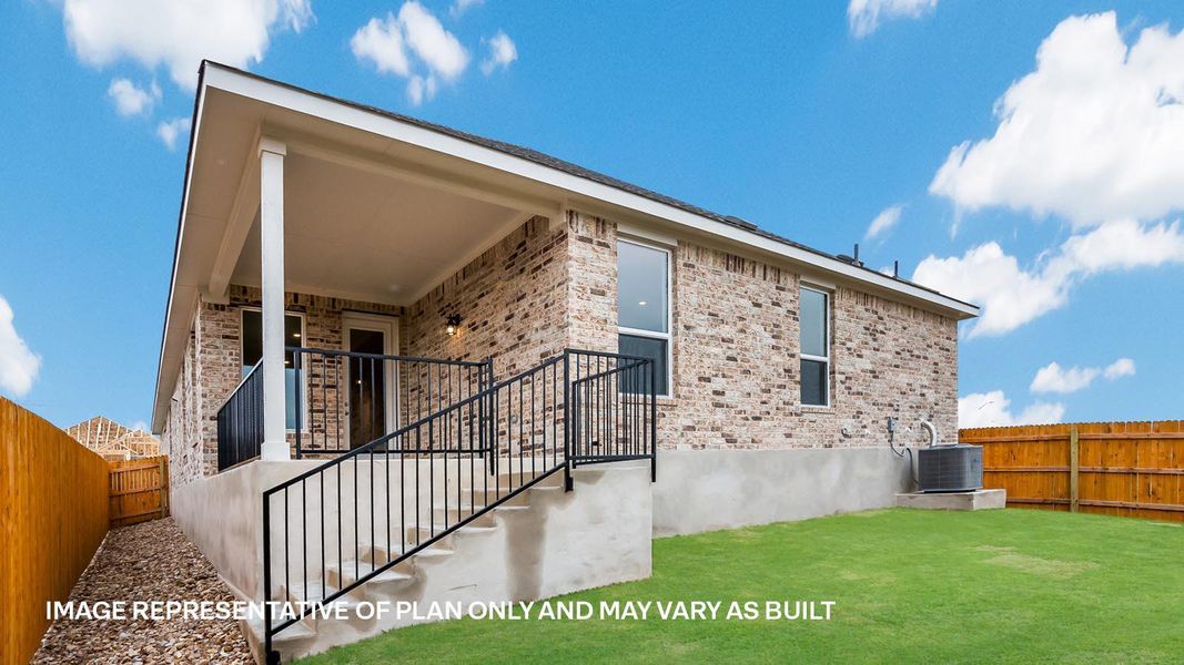 Exterior details and patio area of a home in Rosenbusch Ranch, Leander (Image 4). Exterior details and patio area of a home in Rosenbusch Ranch, Leander (Image 4).