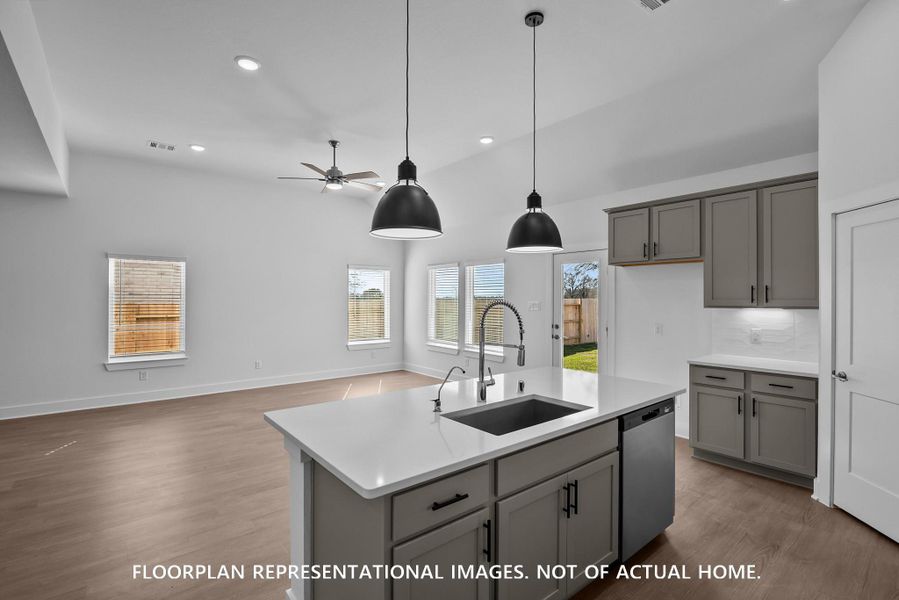 Furnished interior view inside a new home in Pinewood at Grand Texas, New Caney (Image 9).