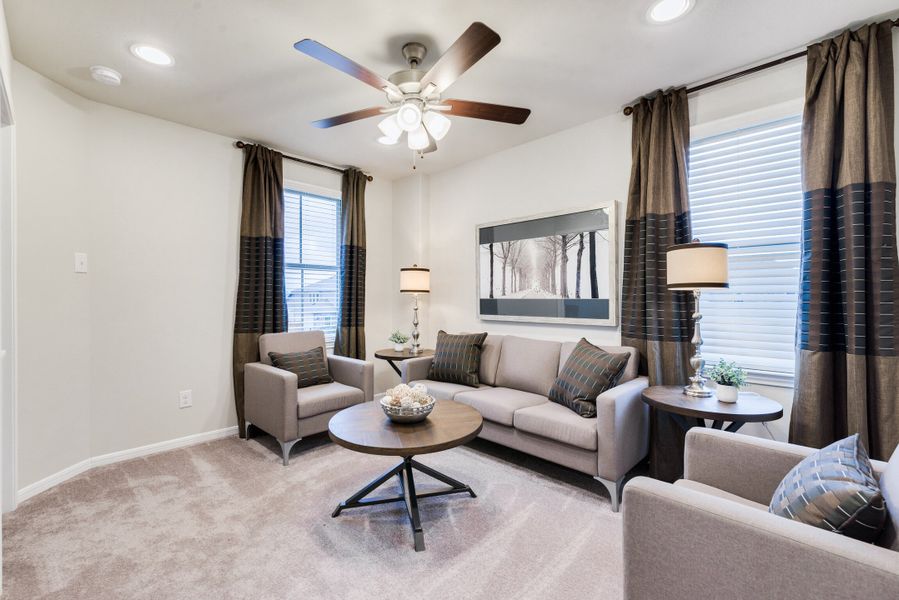 Representative furnished interior of a home built from the Floor Plan 2102 by Colina Homes in Sunterra, Katy (Image 5). Representative furnished interior of a home built from the Floor Plan 2102 by Colina Homes in Sunterra, Katy (Image 5).