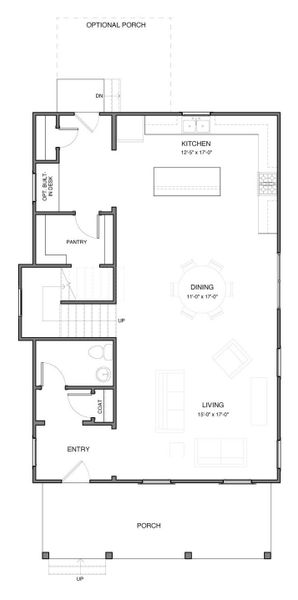2D floor plan layout for the The Wake by New Leaf Builders in Riverlights, Wilmington, NC (Image 3). 2D floor plan layout for the The Wake by New Leaf Builders in Riverlights, Wilmington, NC (Image 3).