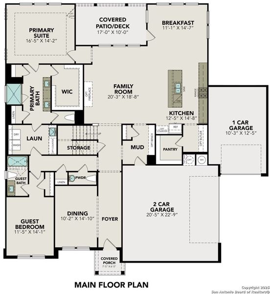 2D floor plan layout of this home in Potranco Oaks, Castroville, TX (Image 7).
