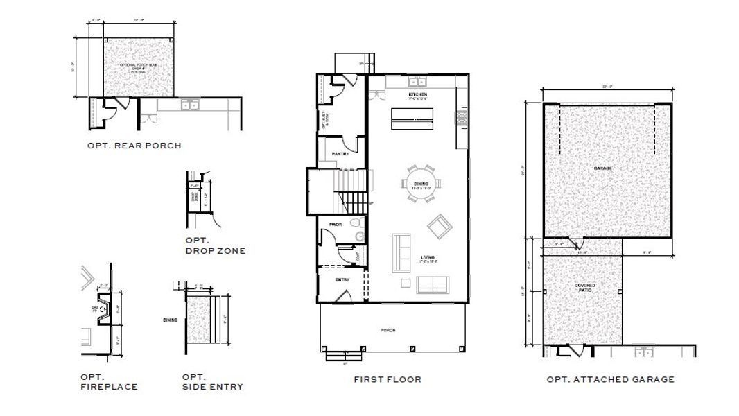2D floor plan layout for the The Awake by New Leaf Builders in Vineyard Lakes, Johns Island, SC (Image 3). 2D floor plan layout for the The Awake by New Leaf Builders in Vineyard Lakes, Johns Island, SC (Image 3).