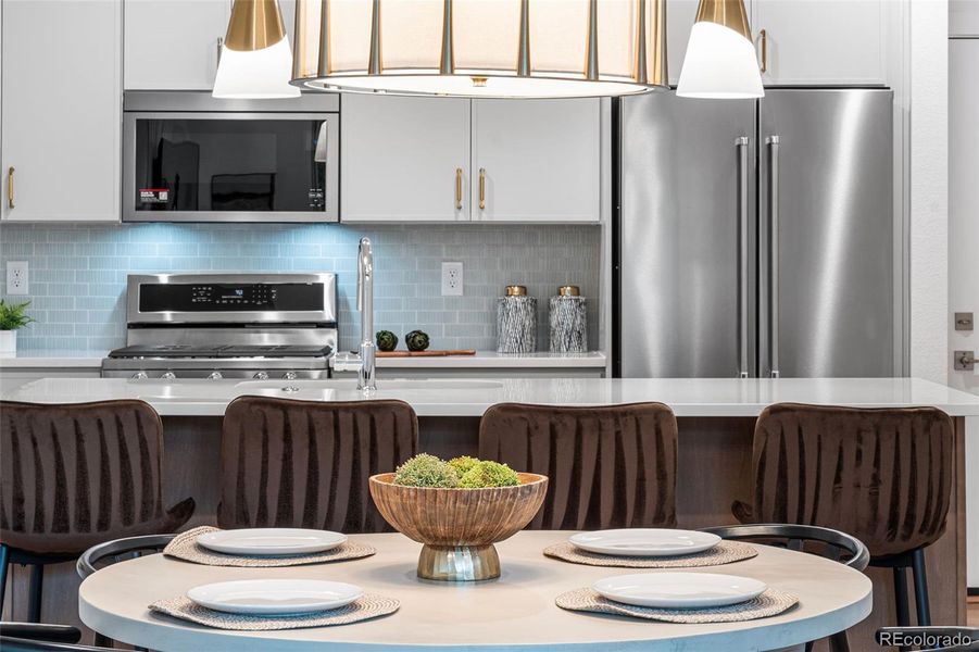 Furnished interior view inside a new home in , Arvada (Image 39).