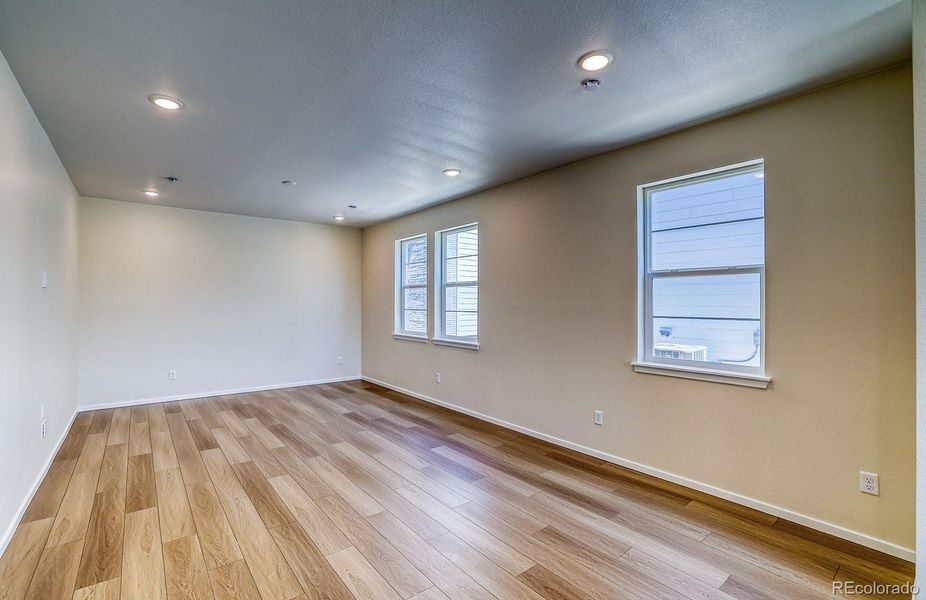 Spacious, unfurnished interior of a new home in The Aurora Highlands Summit Collection, Aurora (Image 18). Spacious, unfurnished interior of a new home in The Aurora Highlands Summit Collection, Aurora (Image 18).