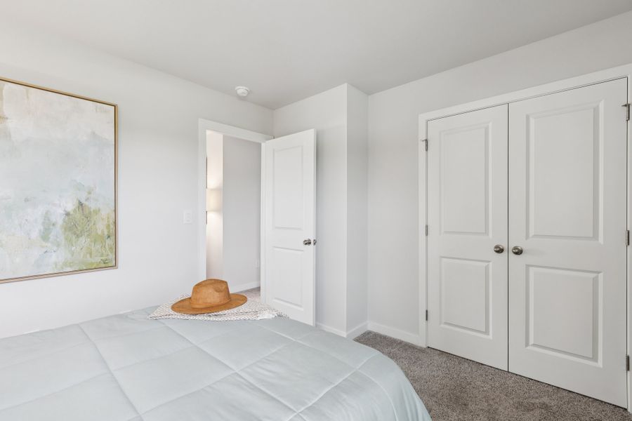 A room with white doors. A room with white doors.