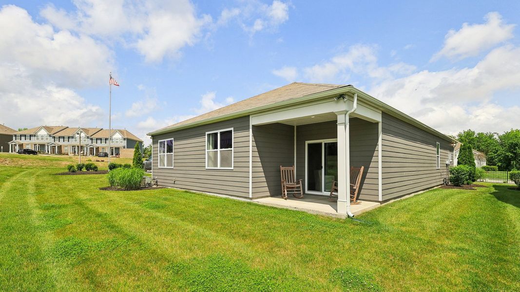Exterior details and patio area of a home in Reserve at Hickory Ridge, Columbia (Image 2).