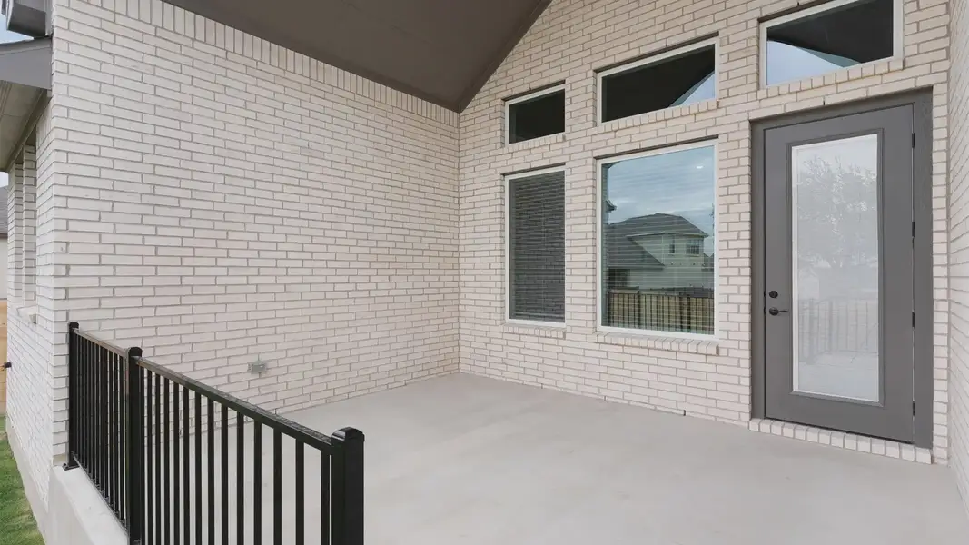 Exterior details and patio area of a home in Newhaven, Manor (Image 3). Exterior details and patio area of a home in Newhaven, Manor (Image 3).