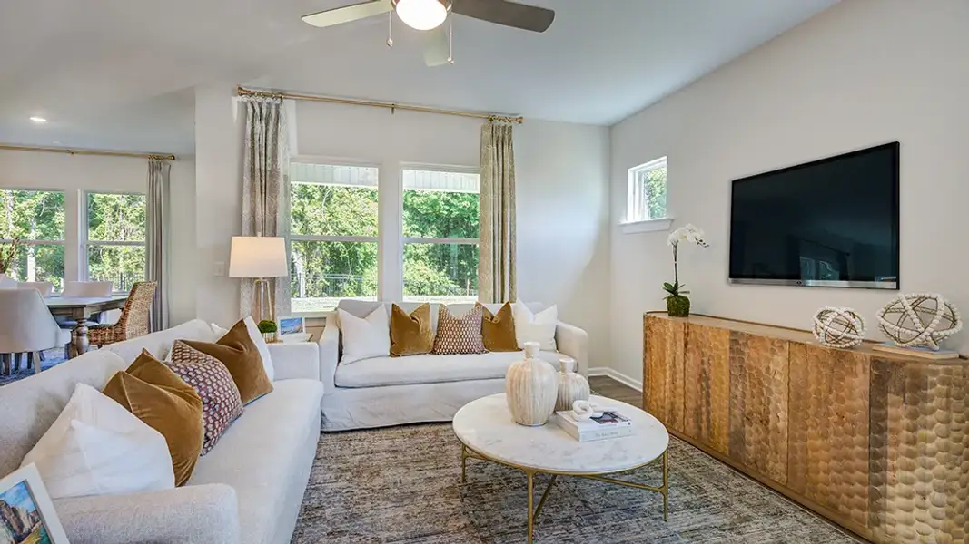 Furnished interior view inside a new home in Camden, Angier (Image 15). Furnished interior view inside a new home in Camden, Angier (Image 15).