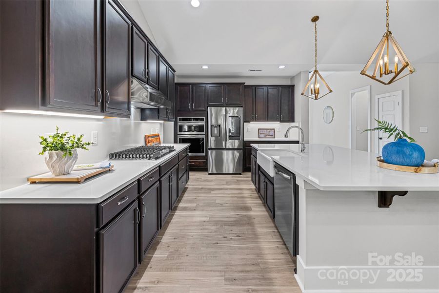 Furnished interior view inside a new home in , Clover (Image 24).