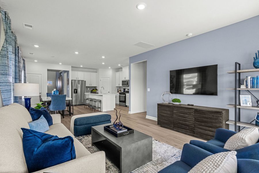 Furnished interior view inside a new home in Waterside - Boardwalk Series, Longs (Image 8). Furnished interior view inside a new home in Waterside - Boardwalk Series, Longs (Image 8).