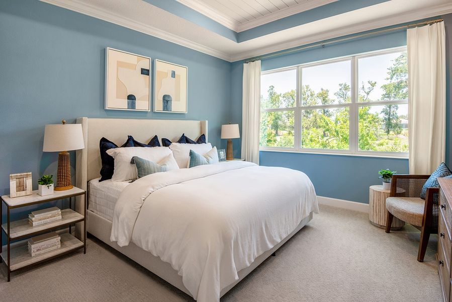Representative furnished interior of a home built from the Hampton II by Park Square Residential in Leela Reserve, Tavares (Image 18).