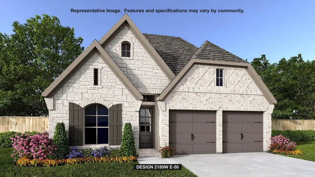 Front exterior of a new home in Escondido, Magnolia, TX, highlighting curb appeal (Image 1). Front exterior of a new home in Escondido, Magnolia, TX, highlighting curb appeal (Image 1).