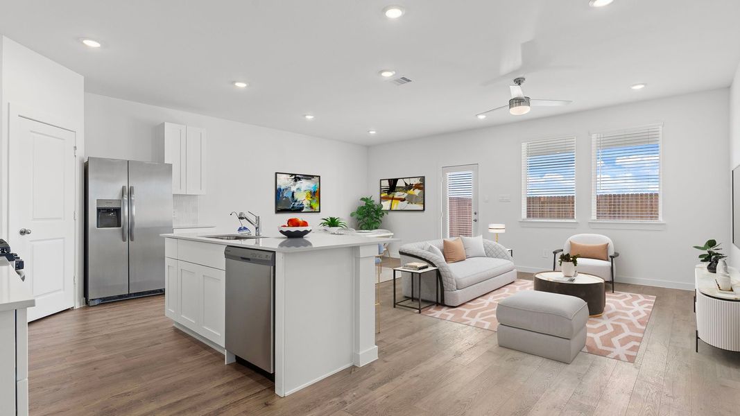 Furnished interior view inside a new home in Villarosa at Tamarron, Katy (Image 4).