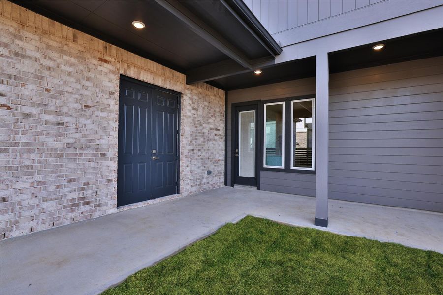 Exterior details and patio area of a home in Bridgeland Central, Cypress (Image 3). Exterior details and patio area of a home in Bridgeland Central, Cypress (Image 3).
