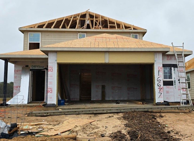 In-progress construction of a new home in Granger Pines, Conroe, TX (Image 22).