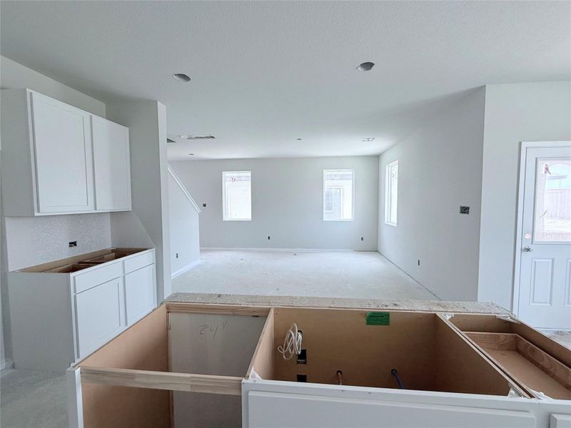 kitchen open to living room