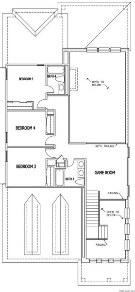 2D floor plan layout of this home in Crown Ridge Manor, San Antonio, TX (Image 5).