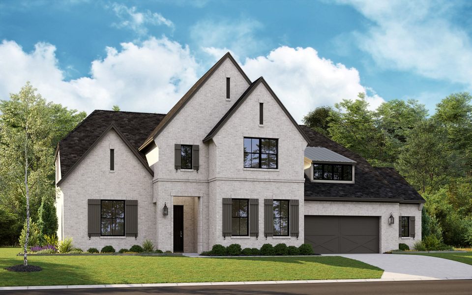 Representative exterior photo of a completed home built from the 6051 by Tradition Homes in Furst Ranch – 80′ Lots, Argyle, TX (Image 2). Representative exterior photo of a completed home built from the 6051 by Tradition Homes in Furst Ranch – 80′ Lots, Argyle, TX (Image 2).