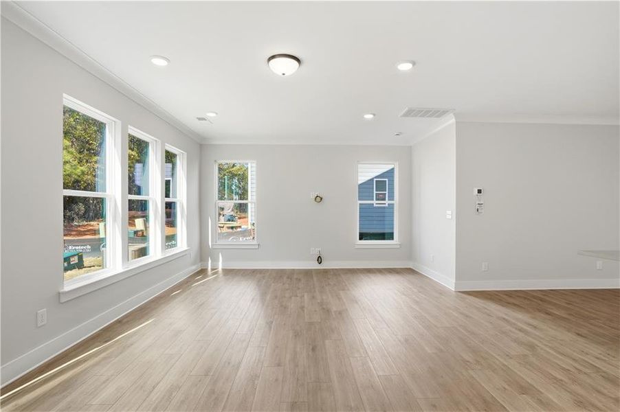 Spacious, unfurnished interior of a new home in Villas at Dawsonville, Dawsonville (Image 11). Spacious, unfurnished interior of a new home in Villas at Dawsonville, Dawsonville (Image 11).