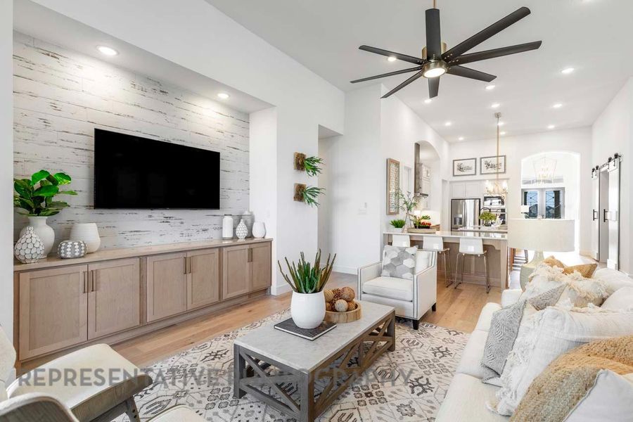 Furnished interior view inside a new home in Santa Rita Ranch: 90ft. lots, Liberty Hill (Image 8). Furnished interior view inside a new home in Santa Rita Ranch: 90ft. lots, Liberty Hill (Image 8).