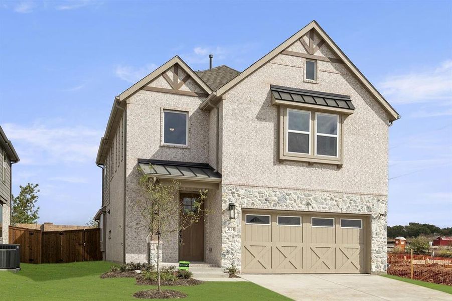 Front exterior of a new home in The Villages of Hurricane Creek, Anna, TX, highlighting curb appeal (Image 20). Front exterior of a new home in The Villages of Hurricane Creek, Anna, TX, highlighting curb appeal (Image 20).