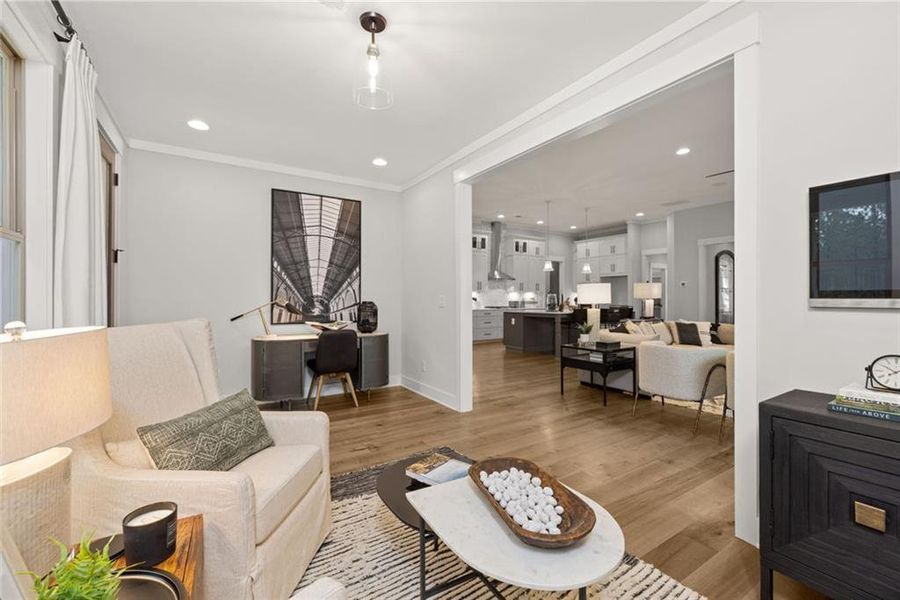 Furnished interior view inside a new home in Soleil Belmont Park, Canton (Image 32).