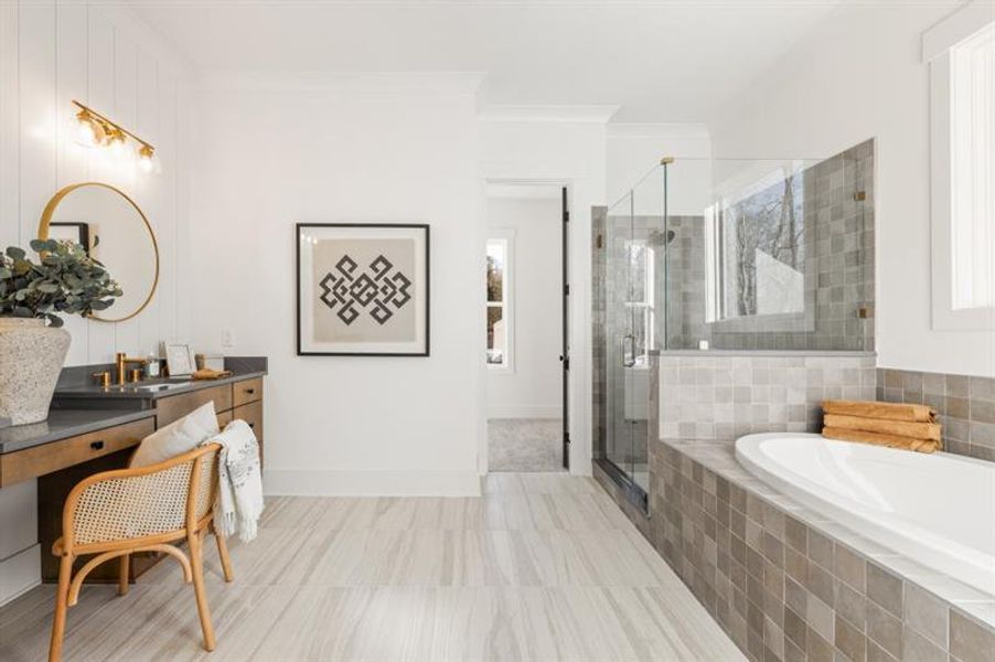 Furnished interior view inside a new home in Arden on Lanier, Cumming (Image 30).