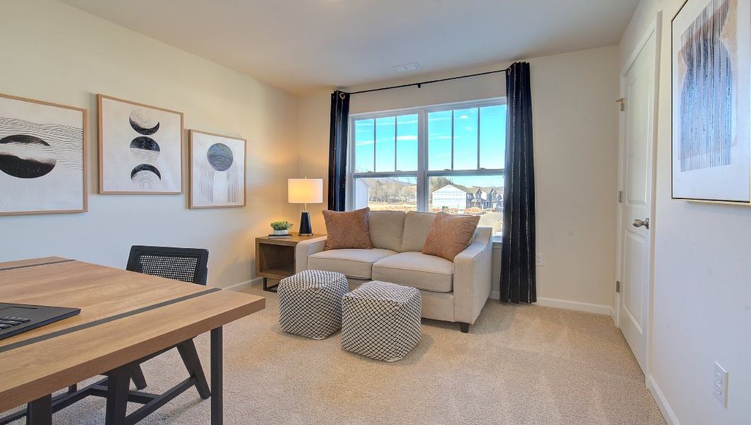 Furnished interior view inside a new home in Wildbrook Village Townhomes, Waynesville (Image 11). Furnished interior view inside a new home in Wildbrook Village Townhomes, Waynesville (Image 11).