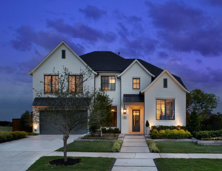 Representative exterior photo of a completed home built from the Lakeway - SH 5414 by Shaddock Homes in Grand Oaks at Green Meadows - 70', Celina, TX (Image 29). Representative exterior photo of a completed home built from the Lakeway - SH 5414 by Shaddock Homes in Grand Oaks at Green Meadows - 70', Celina, TX (Image 29).