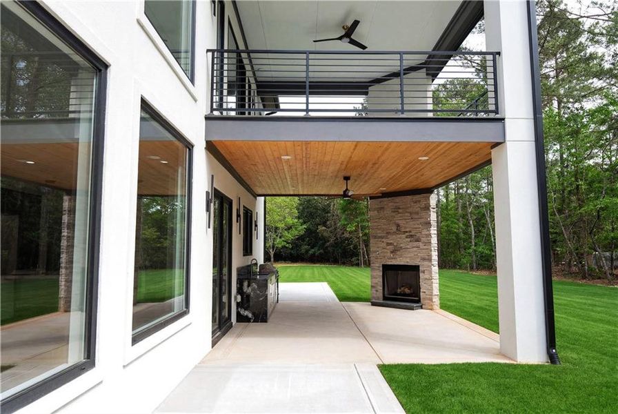 Exterior details and patio area of a home in , Buford (Image 39).