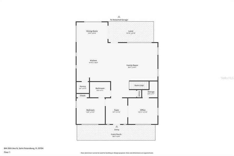 2D floor plan layout of this home in , St. Petersburg, FL (Image 5).