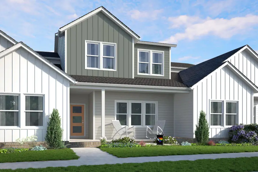 Representative exterior photo of a completed home built from the Someway Somehow by Garman Homes in Allen Park, Raleigh, NC (Image 1). Representative exterior photo of a completed home built from the Someway Somehow by Garman Homes in Allen Park, Raleigh, NC (Image 1).