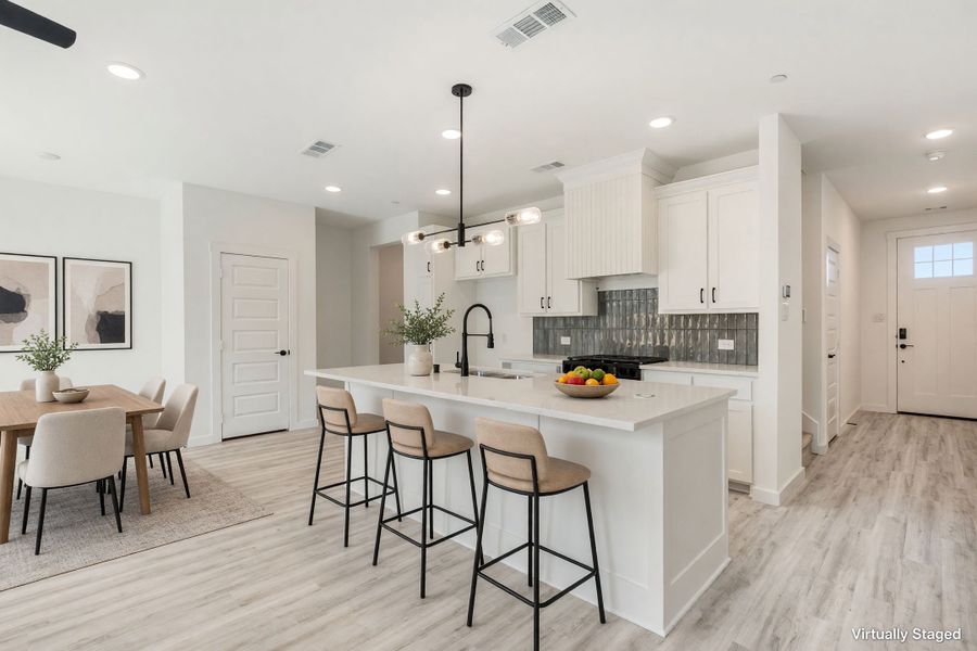 Furnished interior view inside a new home in Woodbridge Townhomes, Wylie (Image 9).