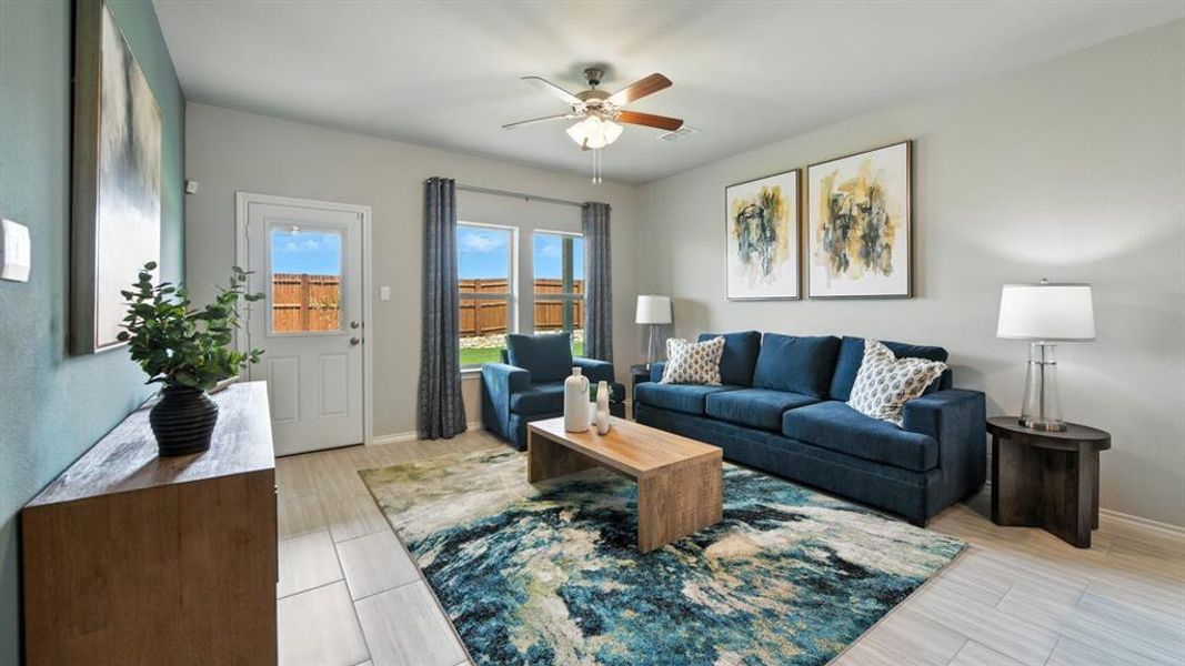 Furnished interior view inside a new home in Monarch at the Meadows, Ponder (Image 5).
