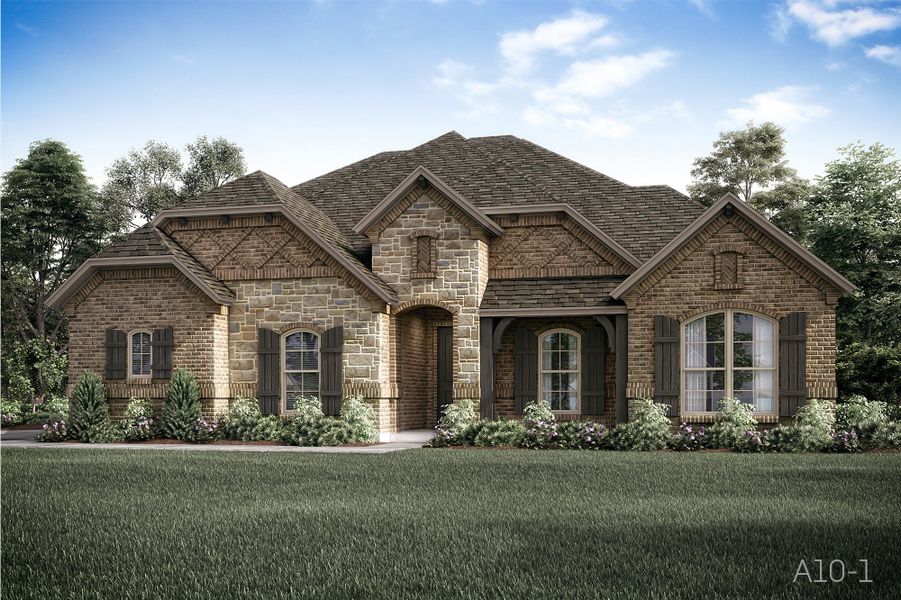 Representative exterior photo of a completed home built from the Hartford by John Houston Homes in Valor Estates, Temple, TX (Image 4).