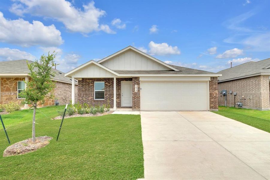 Front exterior of a new home in Falcon Heights, Forney, TX, highlighting curb appeal (Image 15).