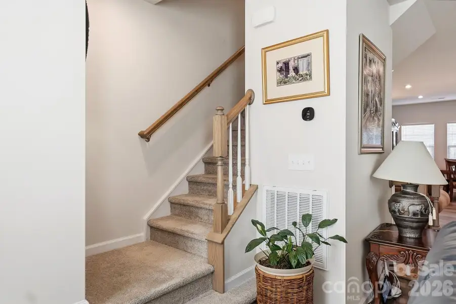 Furnished interior view inside a new home in Stone Creek Townhomes, Matthews (Image 14).