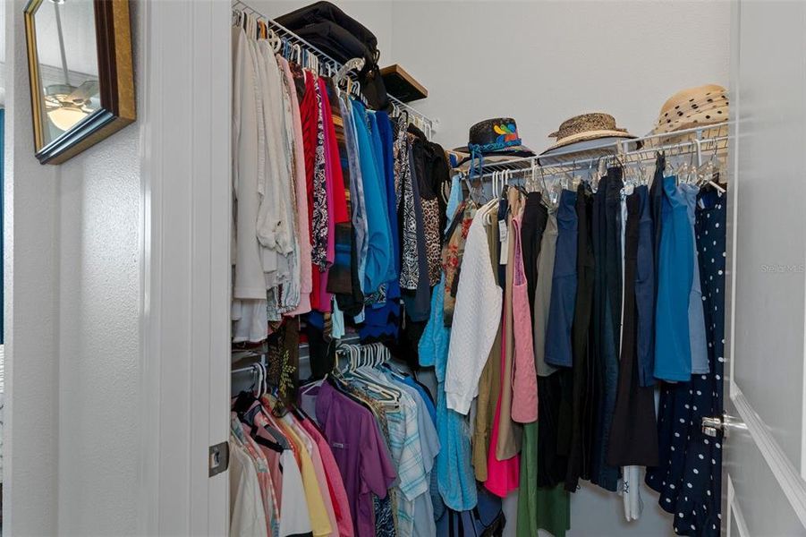 one of two primary closets