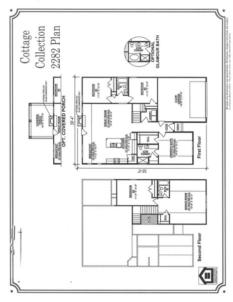2D floor plan layout of this home in Bluebird Hollow at Autumn Ridge, Spring Hill, TN (Image 5).