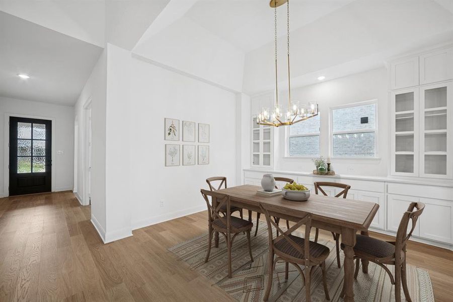 Furnished interior view inside a new home in Pecan Square - Gardens, Northlake (Image 4). Furnished interior view inside a new home in Pecan Square - Gardens, Northlake (Image 4).