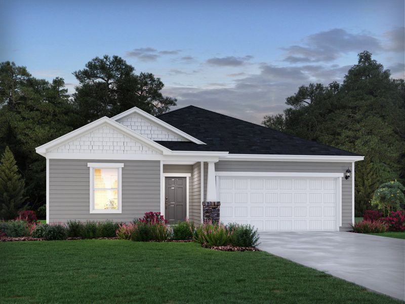 Representative exterior photo of a completed home built from the Chandler by Meritage Homes in Creek Ridge - Signature Collection, Spartanburg, SC (Image 2).